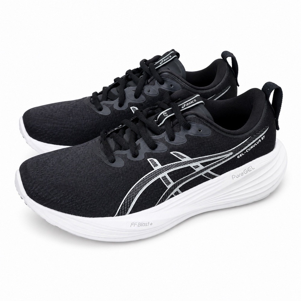 ASICS Gel-Cumulus 27 Black Gray Concrete 1012B772 Women's Size 8 Running Shoes